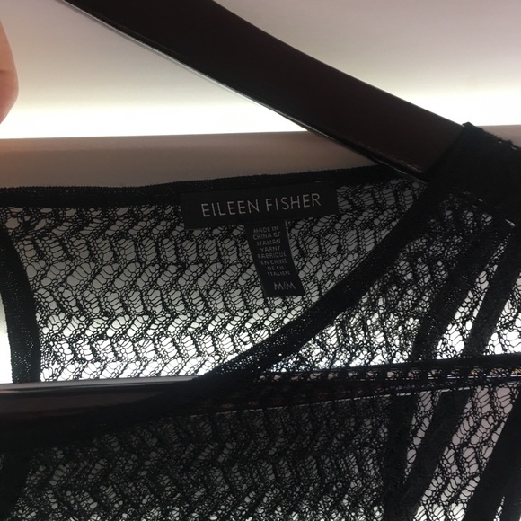 Eileen Fisher Black Midi Tank Slip Dress Overlay - Picture 5 of 8